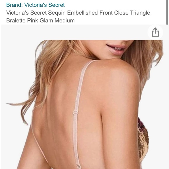 victoria’s secret pink sequins triangle bralette - Picture 6 of 8